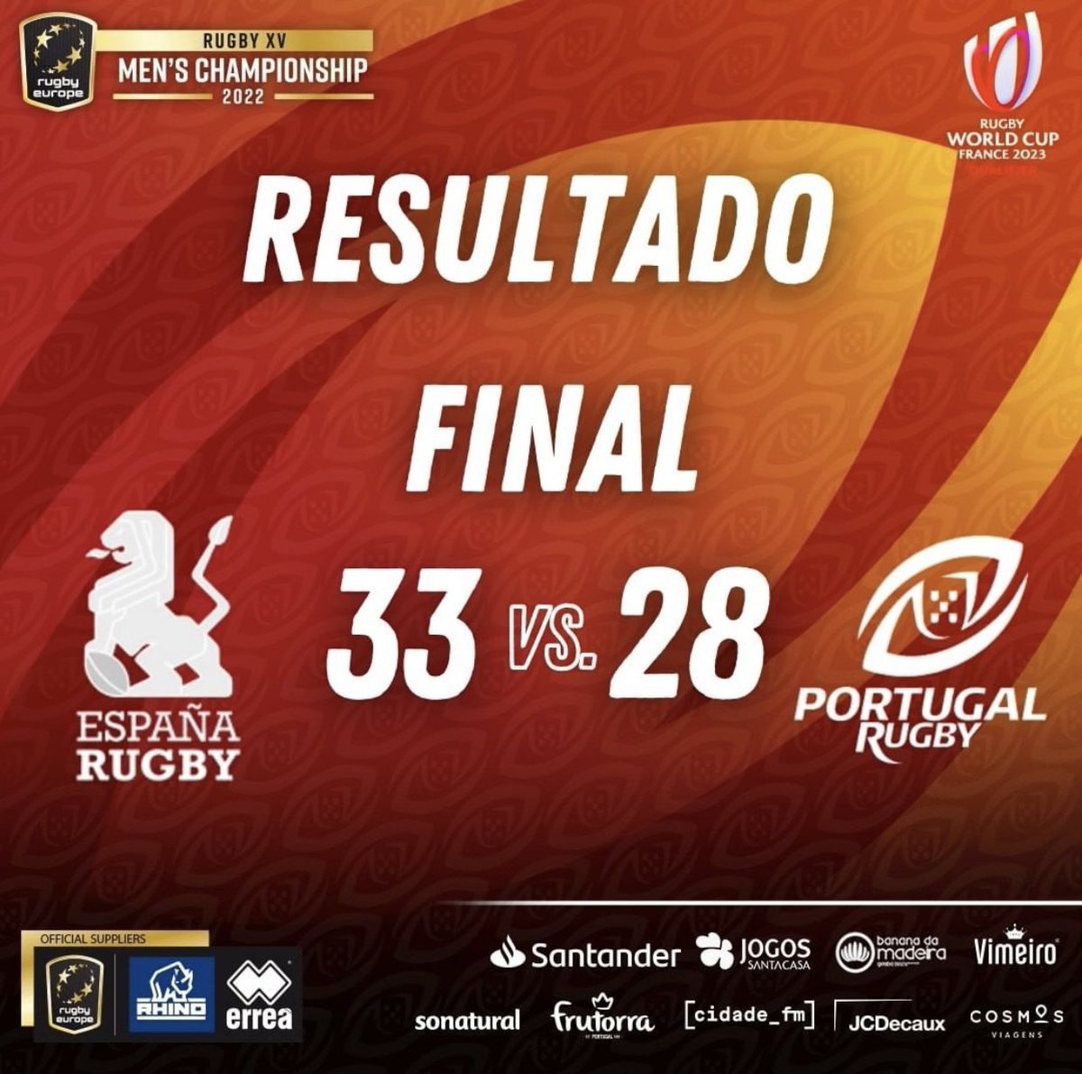 PORTUGAL RUGBY - RESULTADOS DOS JOGOS