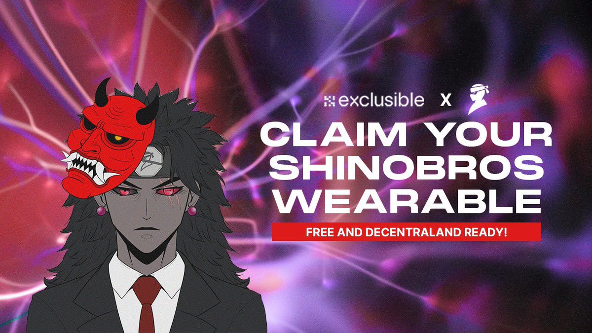 Shinobros 🥷 (@theshinobros) on Twitter photo 🥷🏻Shinobros Metaverse Wearables for FREE !🥷🏻
Claim your limited edition Shinobros Suit and let’s invade the next "Metaverse Party" by
<a href="/exclusible/">Exclusible</a> on <a href="/decentraland/">Decentraland</a> !👇
➡️ gleam.io/emARm/shinobro…
Make sure to share your best screenshot with it and tag us!
#NFT #NFTCommunity 🥷🏻Shinobros Metaverse Wearables for FREE !🥷🏻
Claim your limited edition Shinobros Suit and let’s invade the next "Metaverse Party" by
<a href="/exclusible/">Exclusible</a> on <a href="/decentraland/">Decentraland</a> !👇
➡️ gleam.io/emARm/shinobro…
Make sure to share your best screenshot with it and tag us!
#NFT #NFTCommunity