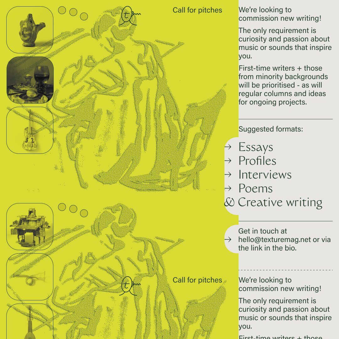 TextureMag's tweet image. ⭒❃.✮:▹𝑷𝑰𝑻𝑪𝑯 𝑻𝑶 𝑼𝑺◃:✮.❃⭒

We're accepting new pitches for the site!

First-time writers and underrepresented backgrounds prioritised. All ideas welcomed. 

docs.google.com/forms/d/e/1FAI…