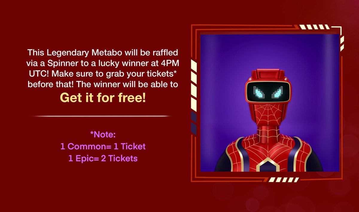 metaboxpr's tweet photo. Only 3hrs left for the Spinner! Make sure to grab tickets before 2 hrs as the list of Ticket Holders will be finalised at 3PM UTC! $XPR #Proton #openseanfts #ProtonNFTs #Protonmint #NFT #NFTartist #NFTCommunity #NFTdrop #NFTcollection https://t.co/qJLHkkzsbb