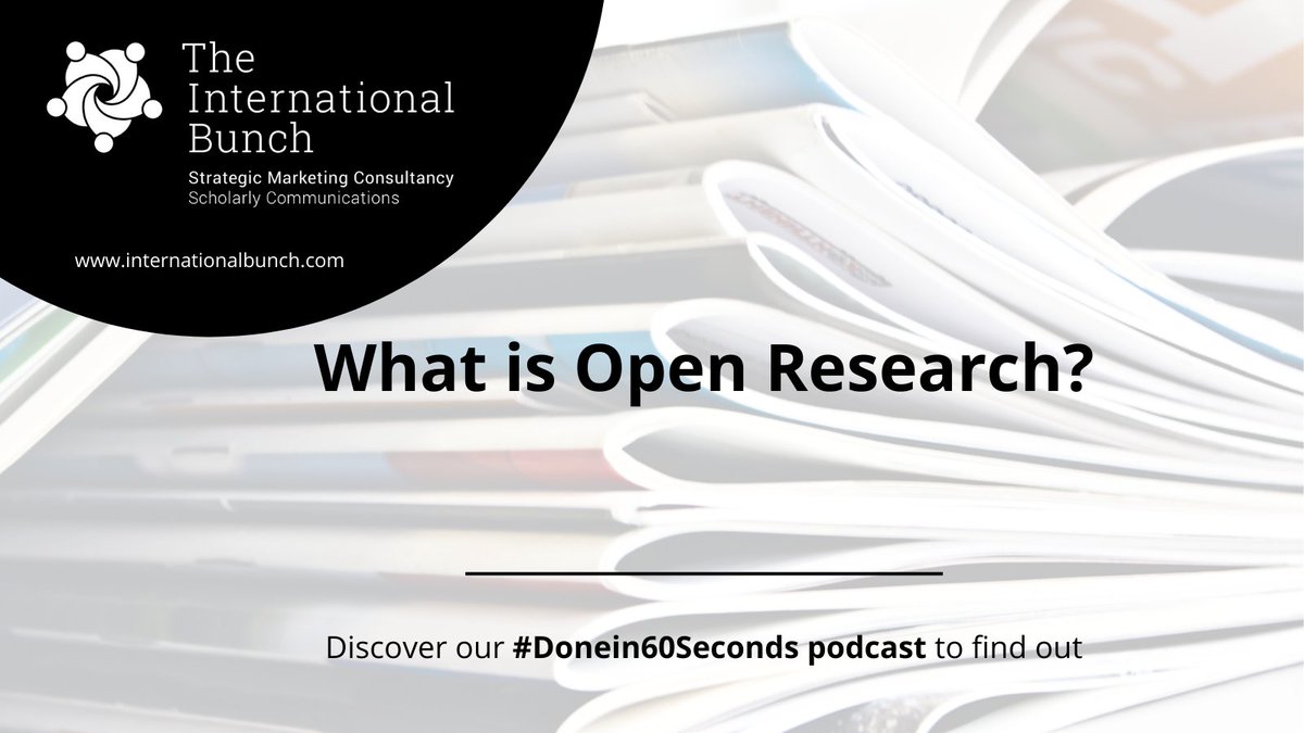 intbunch's tweet photo. #OpenAccess research is opening up knowledge to the benefit of all. Did you know there are five key areas of #OpenResearch?
Also known as #OpenScience, learn more in under 60 seconds in our #DoneIn60Seconds podcast with Lou Peck: https://t.co/cdA4nNu3Zy
#ScholComm https://t.co/cUC4q1qsbp