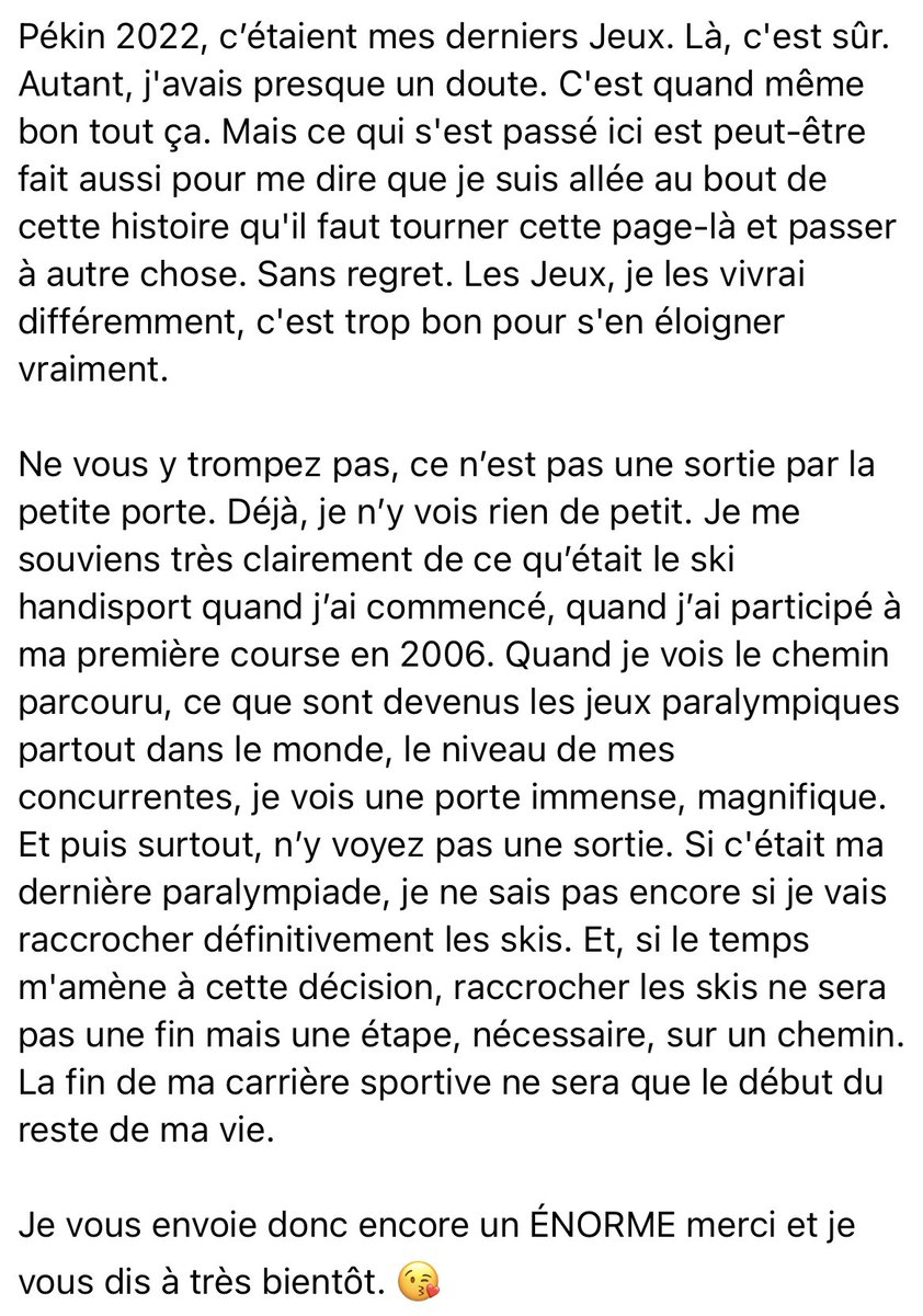 Marie Bochet (@mariebochet) on Twitter photo « Parfois, on fait paraître les succès si faciles qu'on en vient nous-mêmes à oublier à quel point ce qu'on fait est exceptionnel. »
#Pekin2022 #Beijing2022 <a href="/EquipeFRA/">Equipe France</a> « Parfois, on fait paraître les succès si faciles qu'on en vient nous-mêmes à oublier à quel point ce qu'on fait est exceptionnel. »
#Pekin2022 #Beijing2022 <a href="/EquipeFRA/">Equipe France</a>