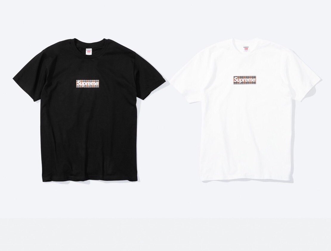 SUPREME_bot11's tweet photo. いつも串のご利用、並びにオンライン代行依頼有難うございます。

感謝の気持ちを込めプレゼント企画を行います。

・Supreme Burberry Box Logo Tee：1名様
　色サイズ選択可

参加条件は以下になります。

・フォロー
・このツイートをリツイート
期限は
3月18日　24時まで。 https://t.co/aOIPHGBc8G