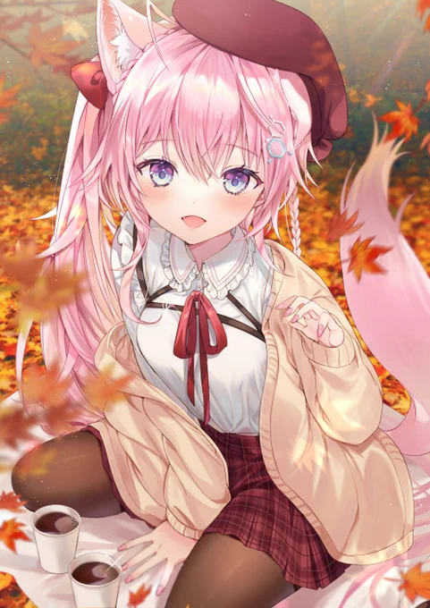 「ここ座って!」
こよりの四季🧪 ③ 秋
#こよりすけっち 