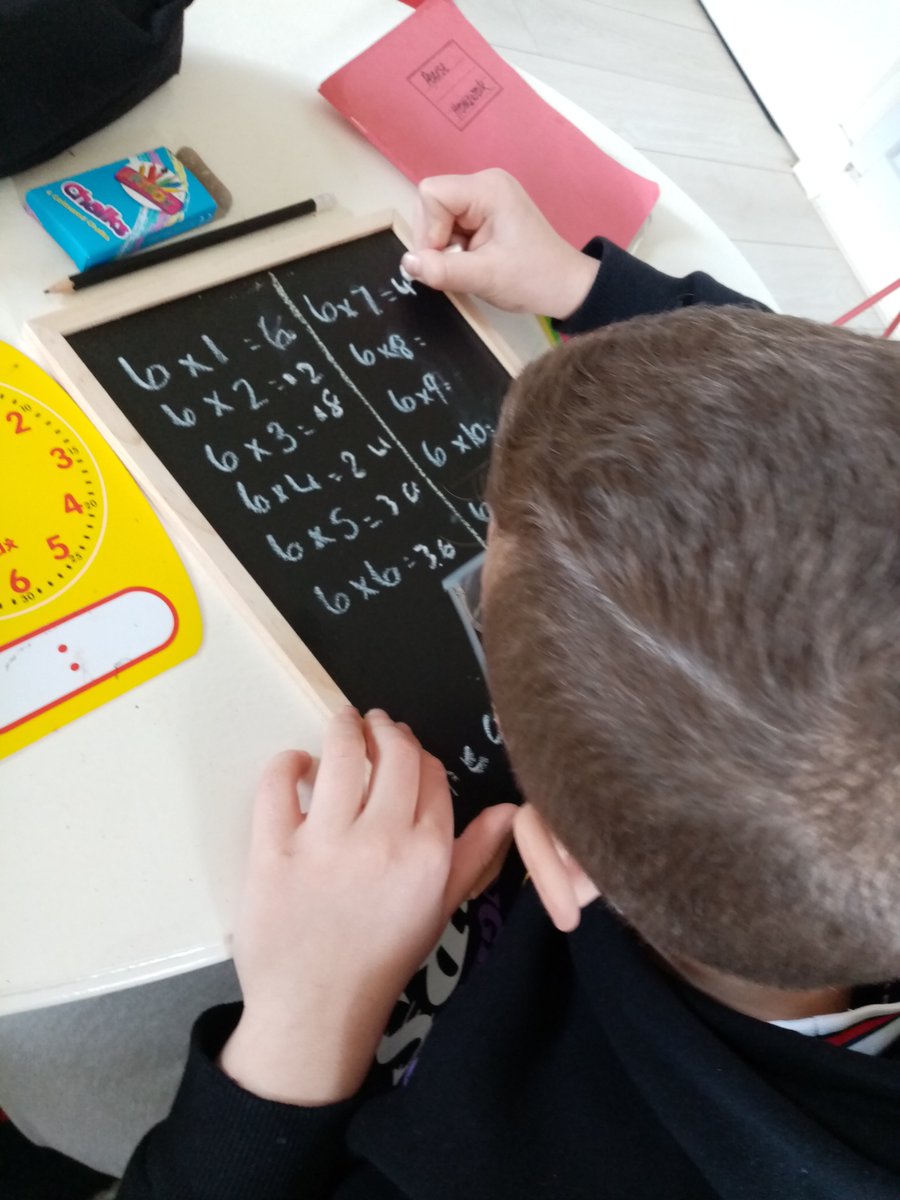 carolAnne9090's tweet photo. @MrsCrerar trying very hard with his times tables https://t.co/E946W2phg3