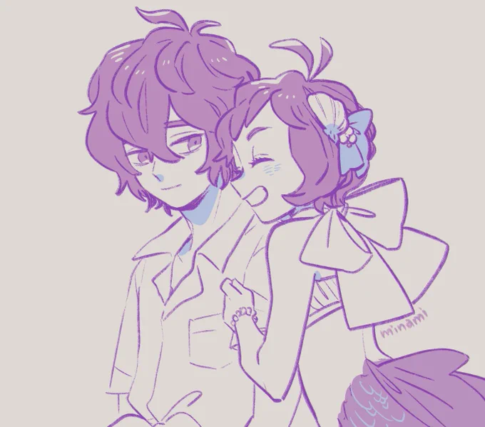 ユーラくんとマレちゃん #創作男女 