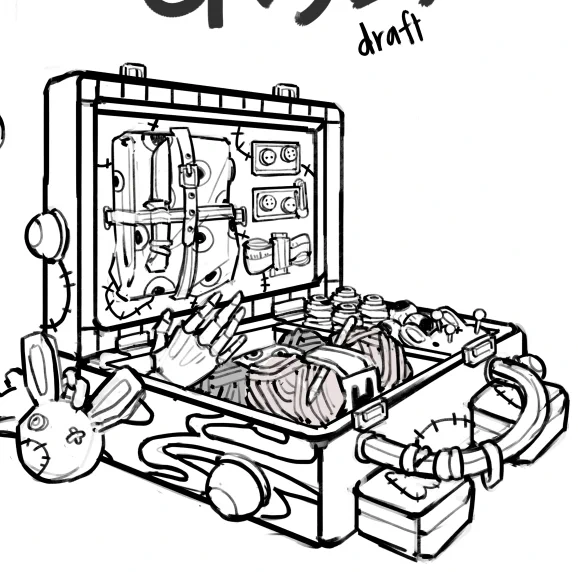 inside the sewing case of my previous character design!!
i need to speed up ;^; 