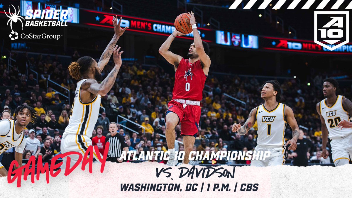Richmond Basketball (@spidermbb) on Twitter photo It's #A10MBB Championship SUNDAY!!
Richmond will take on Davidson today at 1 p.m. on CBS!
#OneRichmond #CoStarUS <a href="/CoStarGroup/">CoStar Group</a> It's #A10MBB Championship SUNDAY!!
Richmond will take on Davidson today at 1 p.m. on CBS!
#OneRichmond #CoStarUS <a href="/CoStarGroup/">CoStar Group</a>
