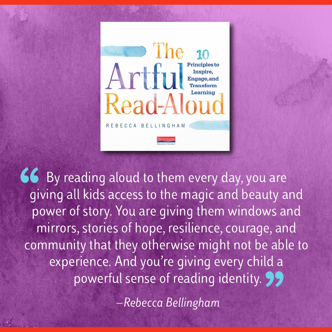 HeinemannPub's tweet photo. One of the best ways to foster a love for books in kids is to read aloud to them.
@beckybellingham https://t.co/atR8zx6t1H
#teachers #edutwitter #reading #readaloud https://t.co/B4dGlTSByJ