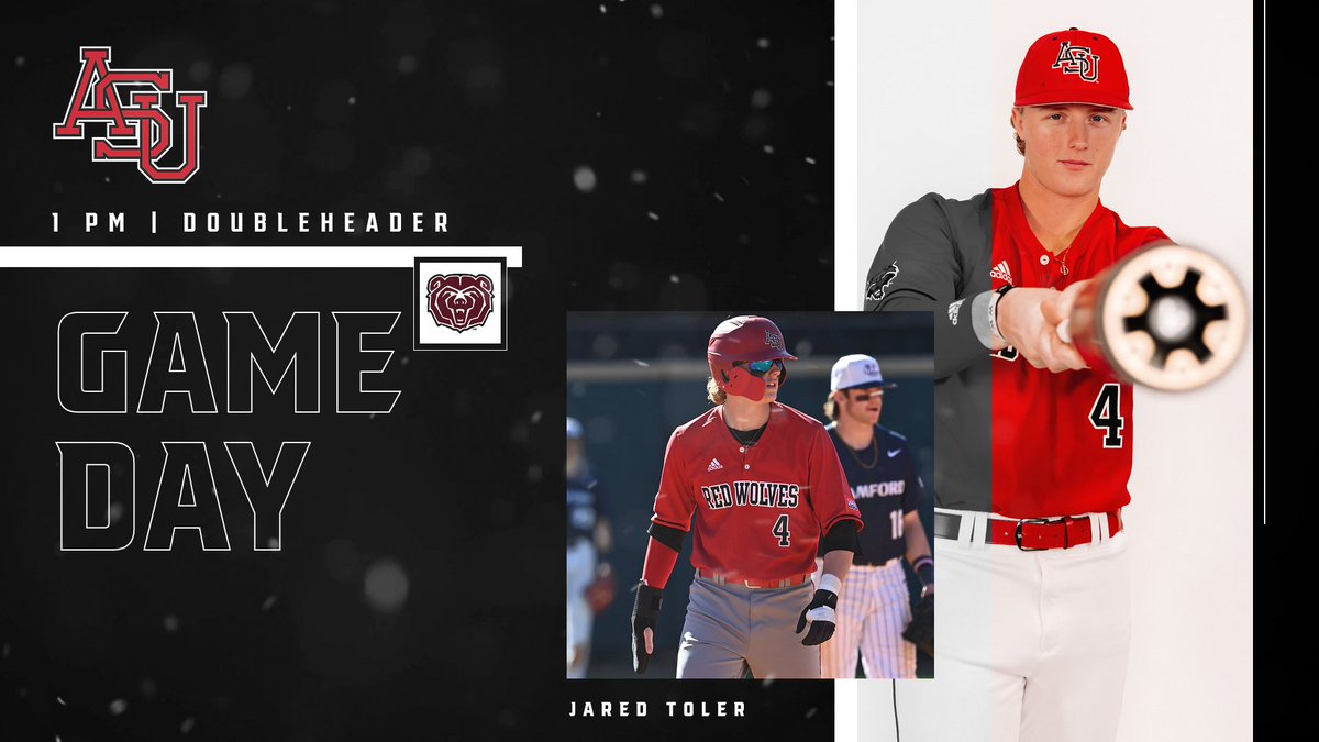 GAME DAY (x2)‼

🆚 Missouri State
🕐 1 PM (DH)
📍 Springfield, Mo.
🏟 Hammons Field
📺 None 😢
📊bit.ly/3tPFIgM
📻 bit.ly/3I4q5bb