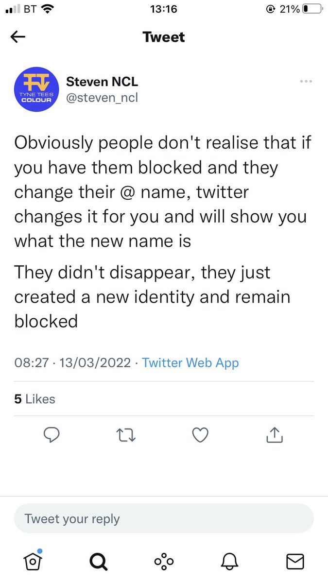 AlsoRanAgain's tweet photo. 1) Why would you be looking at accounts you’ve blocked??

2 ) you know full well blocking is a futile act anyway! https://t.co/yqAaBpECZA