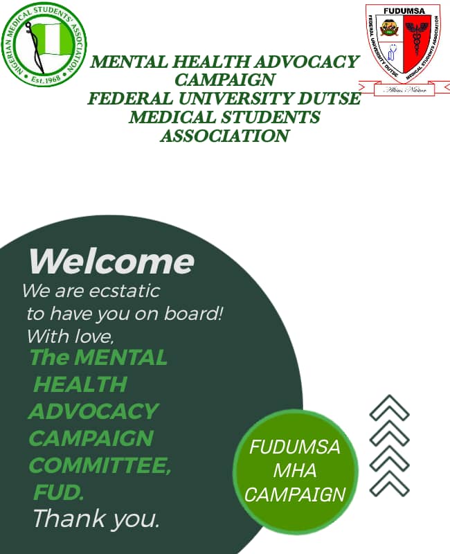 mha_fud_nimsa's tweet photo. @fudumsa #fudumsa #mhafud #mentalhealthadvocacy #MentalHealthAwareness https://t.co/53Ftixz0bA