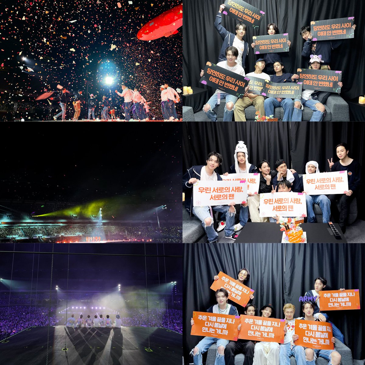seokjinieluvz's tweet photo. — PTD Seoul Slogan —

D1 : “Thankfully between you and me nothing has changed.”

D2 : “We're each other's love &amp; each other's fan.”

D3 : “After the cold winter, we'll meet again on a Spring Day.” 

#PTD_ON_STAGE_SEOUL
💜 #ThankYouBTS @BTS_twt 💜 https://t.co/QJhRusfDc4