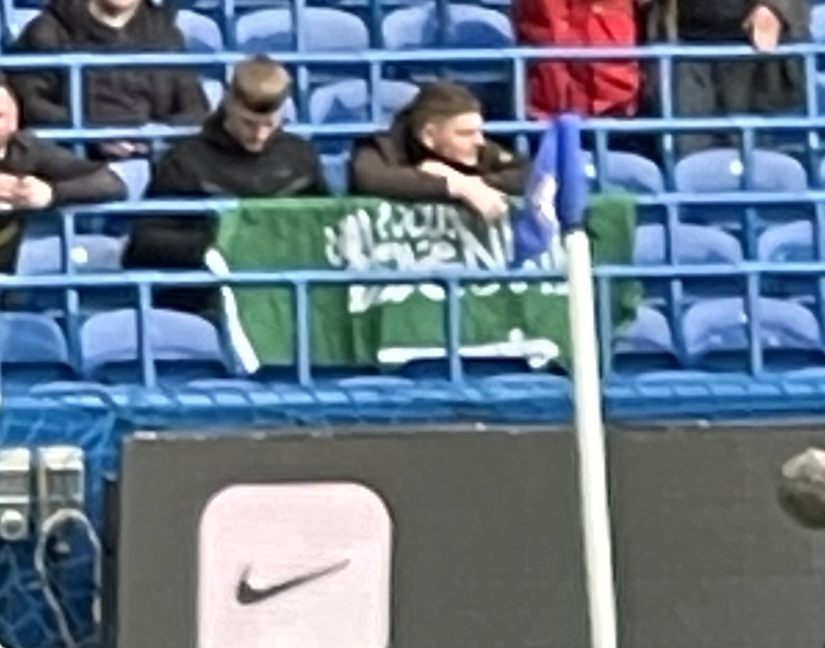 Stamford Bridge. Chelsea vs Newcastle. And the flag of a country that executed 81 men this week