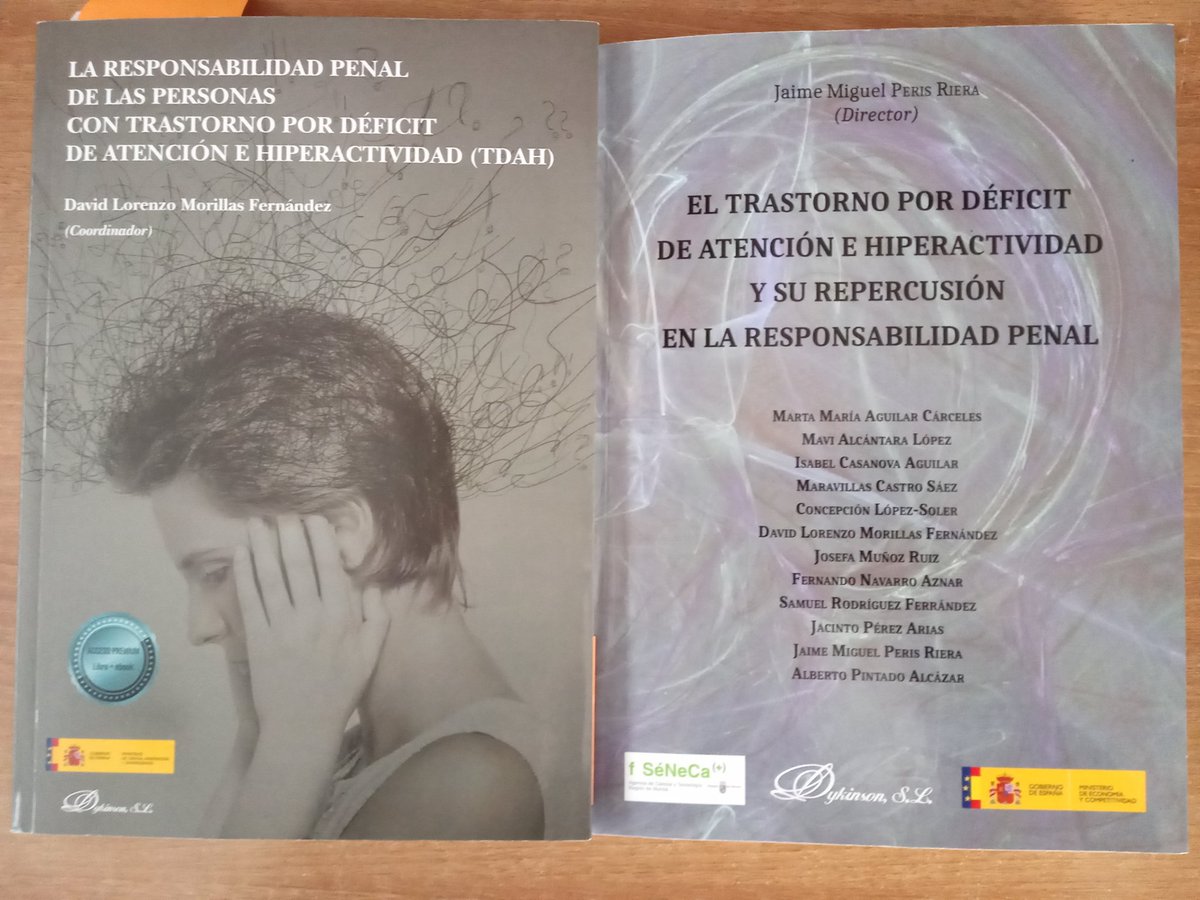 FcafaT's tweet photo. Dos llibres imprescindibles per a conèixer i entendre l'abast del trastorn i les seves derivades jurídiques i penals.
 #TDAH https://t.co/257R73S97J