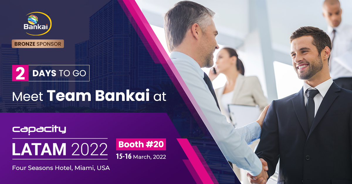 Bankai_Group's tweet photo. #BankaiGroup is excited to exhibit at Capacity LATAM 2022 as a Bronze Sponsor. Meet our experts at Booth #20 to explore voice, messaging and telecom solutions. To schedule a meeting, email us at info@bankaigroup.com

#telecom #sms #messaging  #miami #capacitylatam2022 https://t.co/FoHnQ01WpI