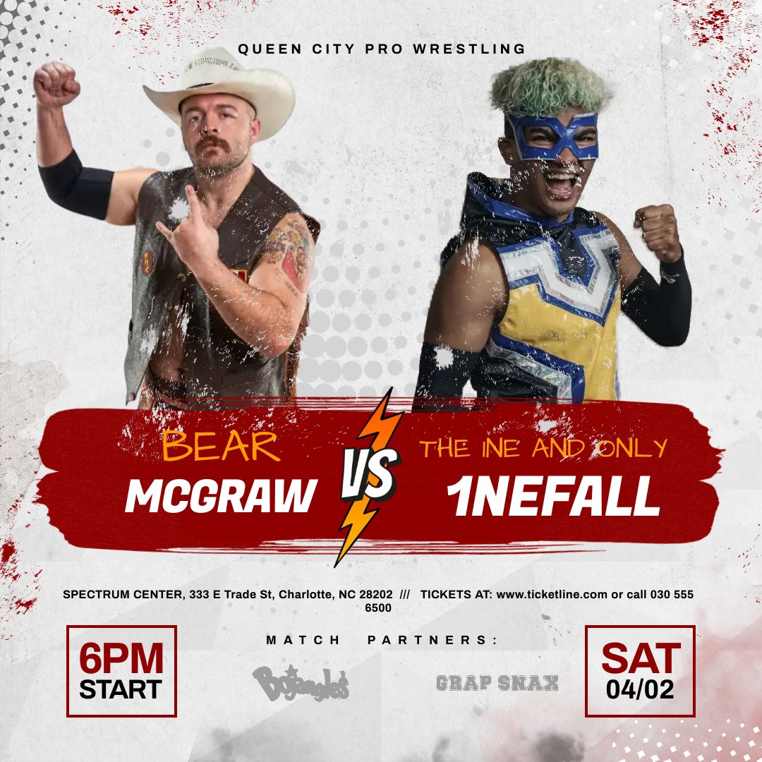 NoContestPro's tweet image. Newly Crowned Speedway Champion Bear McGraw said he’s ready for any and everyone. In his first match as champion, he defends his championship against Newcomer 1nefall.