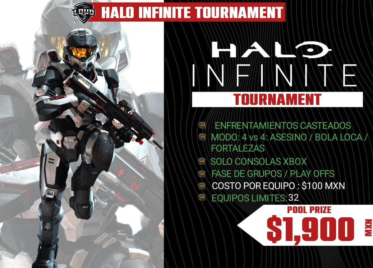 LouD_Cup's tweet photo. ¡¡LouD Cup Abre Inscripciones a nuestra primera temporada de #HALOINFINITE!!!

LouD Cup Te invita cordialmente a su 1era  temporada del torneo oficial en la división de #HALOINFINITE https://t.co/uHl9F4d3bi