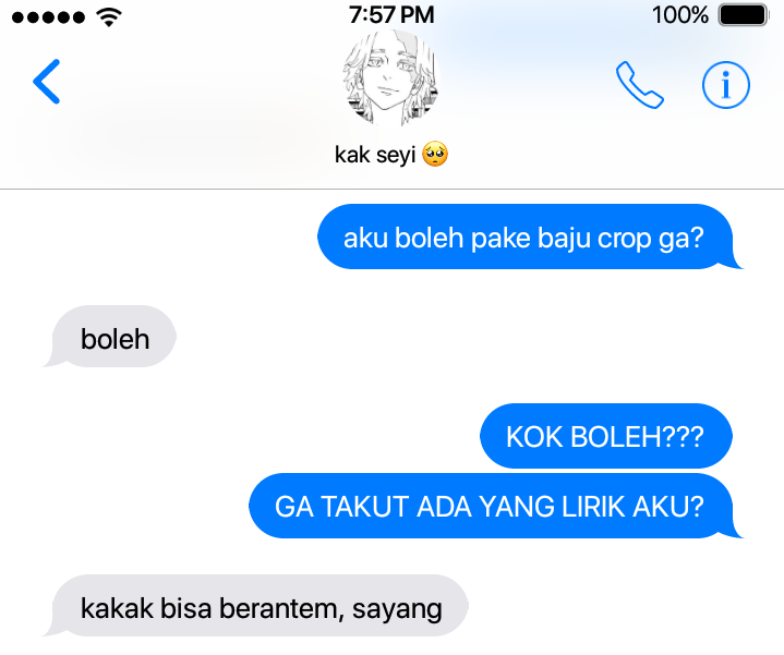 senfu's tweet photo. #inusen short au
cw // harsh words , spoiler chara
"KAKAK" gf, "iya" bf. https://t.co/2wYJs746WQ