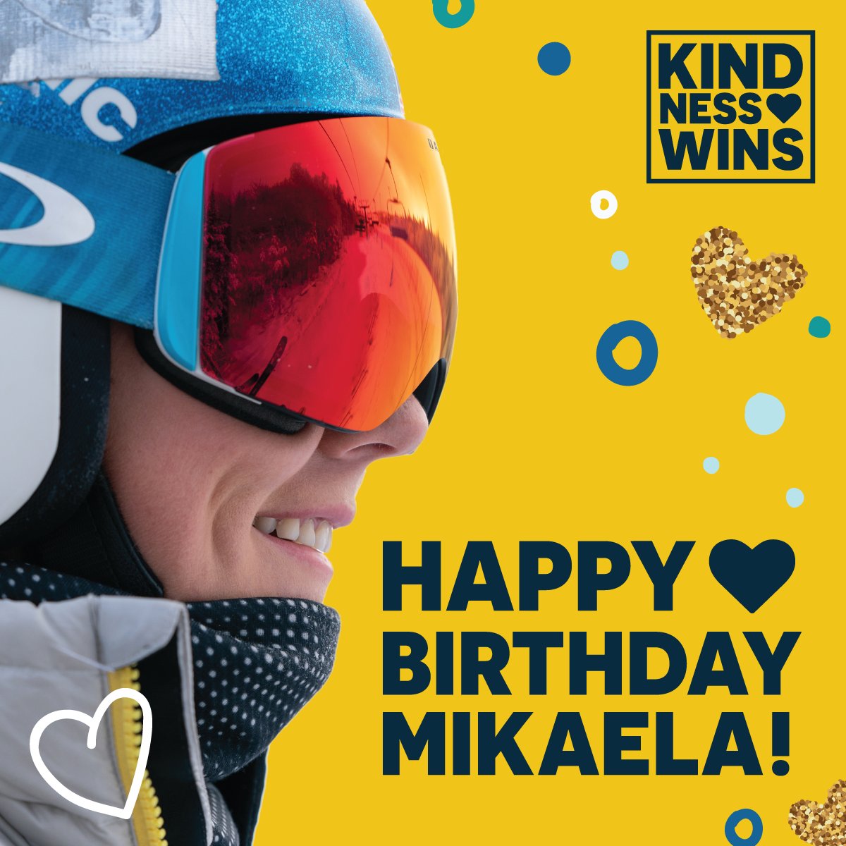 Join us in wishing Kindness Wins Champion, <a href="/MikaelaShiffrin/">Mikaela Shiffrin ⛷️</a> a very Happy Birthday!

#kindnesswins