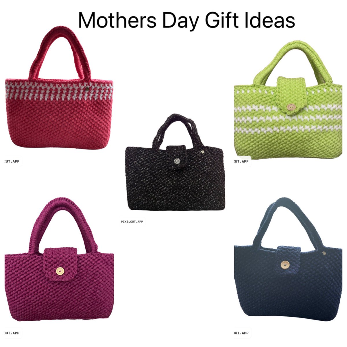 Annes_Knits's tweet photo. These handmade bags would make a perfect Mother’s Day gift  #louthchst #annesknitsandcrochet https://t.co/r1UQktaol4