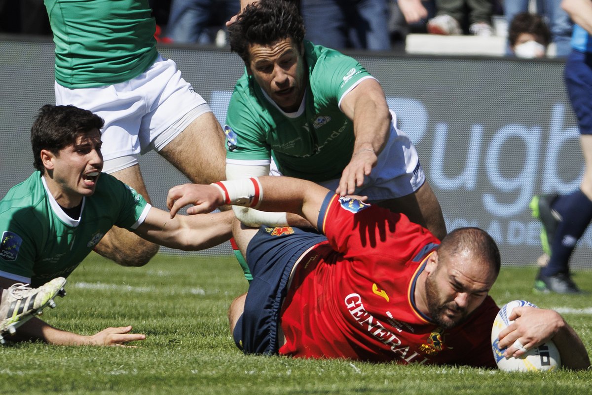 🏉🇪🇸💪 ¡Finaaaaaaaaaaaaaaaaaaaaaaal! España gana a Portugal ¡Invasión en el estadio de la Complutense! ¡España irá al Mundial de Rugby 24 años después! ¡Vamoooooooooosssssssss <a href="/FeRugby/">España Rugby</a>! ¡Sí sí sí, nos vamos a París! #VamosLeones