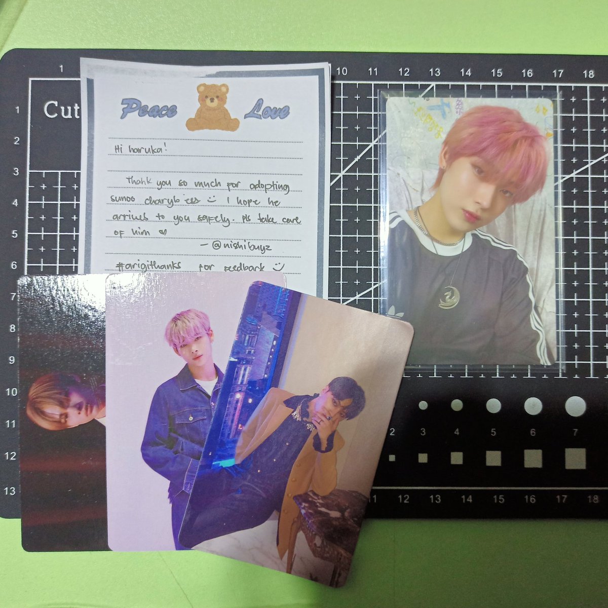 ksunsnae's tweet photo. ✉ : #forharucakes
thank you so much po @nishibuyz
for offering me this sunoo charyb ess>< this last pc finally completed my d:d agenda of sunoo huhu super thank you for bringing him safely to me and thank you also for the freebies^^
#arigithanks https://t.co/yLdeFFuAe6