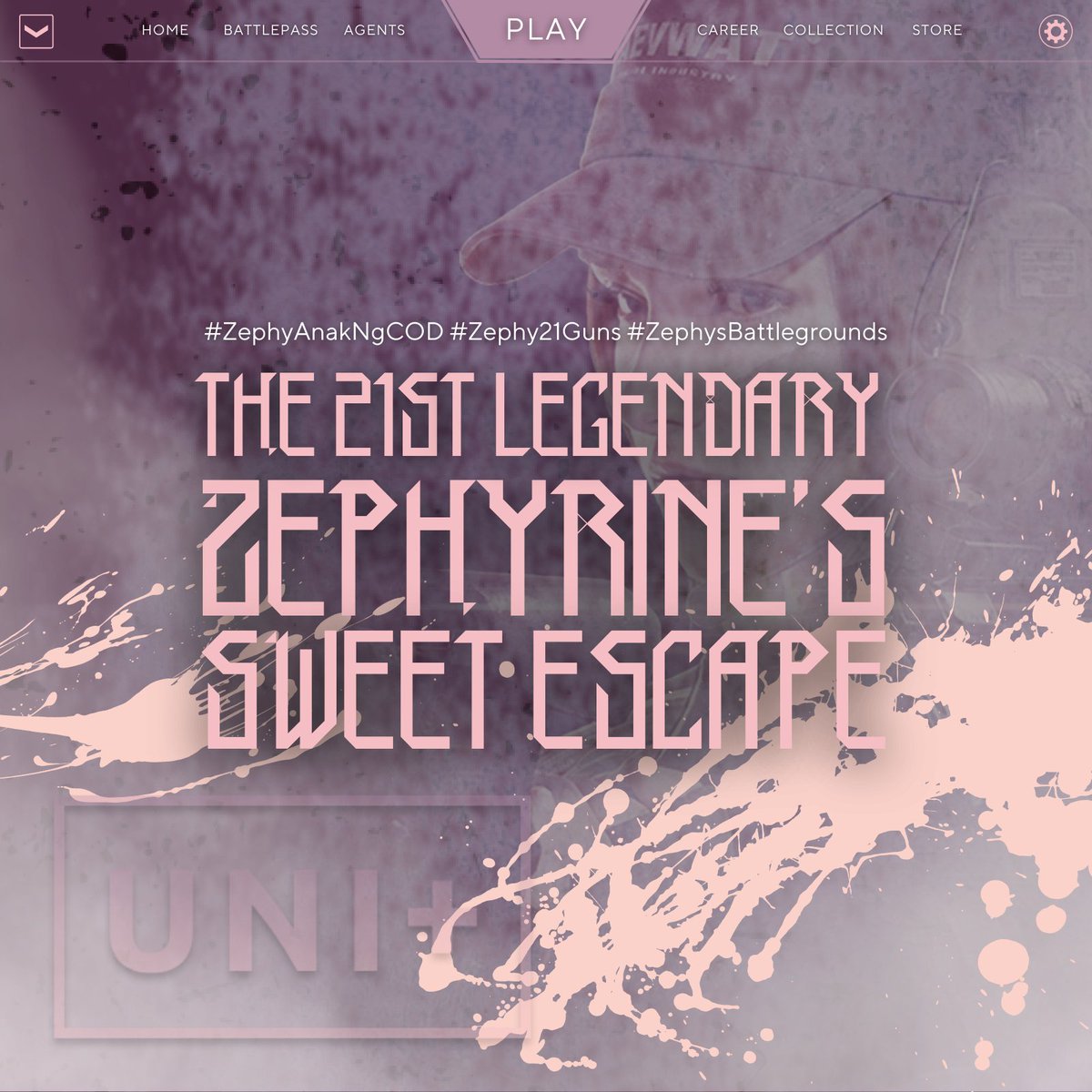 ㅤ    ㅤ    
ㅤ   
⠀⠀      THE 21ST LEGENDARY:
           ZEPHYRINE'S GREAT ESCAPE⠀ ⠀ 
⠀ ⠀ ⠀
⠀⠀ ⠀  🌸 ─  UNI+ : PERFORMANCE⠀⠀⠀⠀⠀⠀

#ZephyAnakNgCOD #Zephy21Guns 
#ZephysBattlegrounds
#TreasuringMomentsAtTMEvents

ㅤ