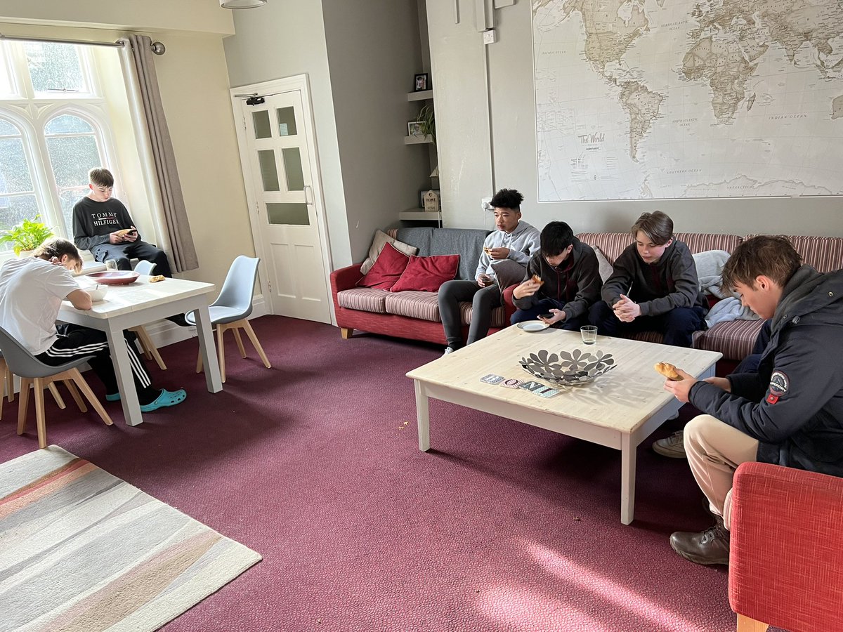 StBonifaceHouse's tweet photo. Early start in St Boniface getting ready for Paintball. Breakfast in house brought back memories of lockdown. Boys loved it today, no problem getting up early. Thank you catering team.  @WSBoarding @Warminster1707 @Warminster1707 https://t.co/DGnLGTa5BW