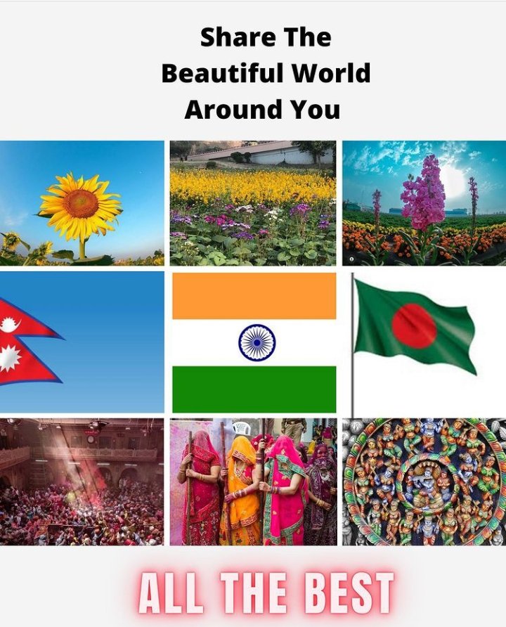 The Pindle App #colourfulWorld photo contest ♥️ 💬 🔁
For details 👇
instagram.com/p/Ca6S3KGvstu/…

#pindle #pindleindia 
#photographycontest #Holi2022 #springseason  #nepal #bangladesh