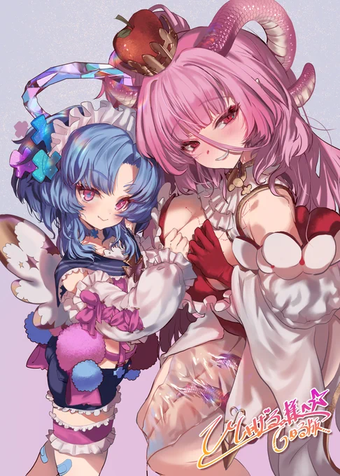 かんぱにゅらのお二人🥰 skebリクエストありがとうございました💫💫 #にゅらーと 