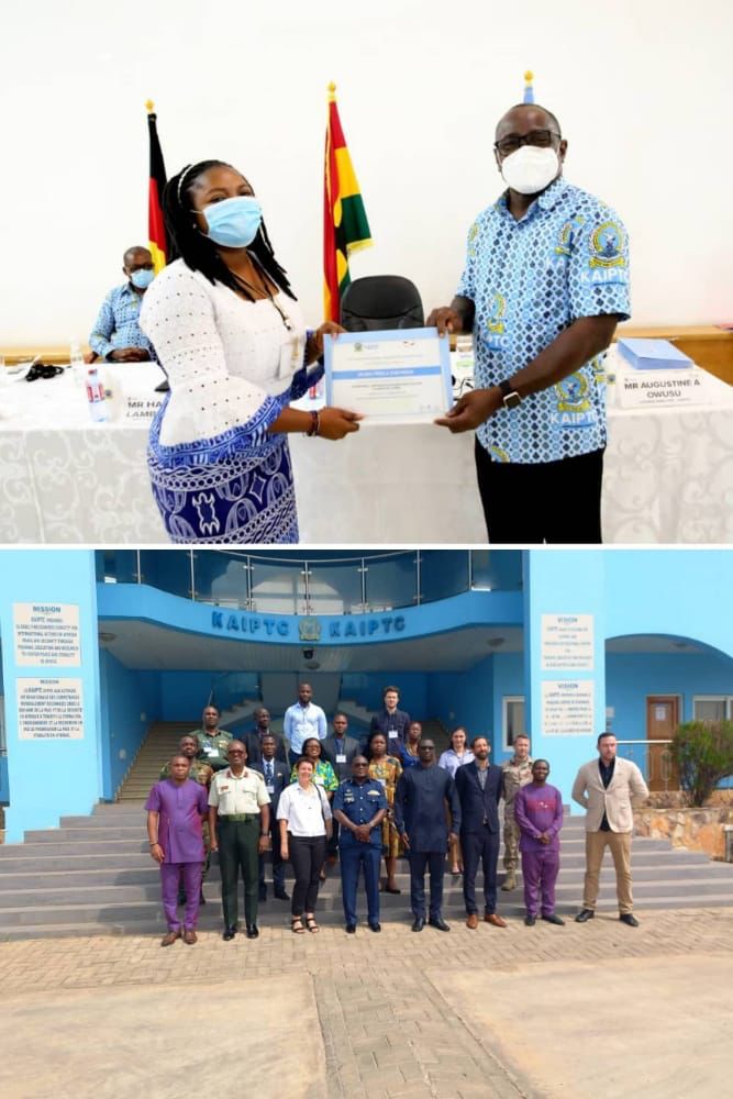 MundiPrisca's tweet photo. I'm extremely excited and elated to share my new achievement as a certified expert in Disarmament, Demobilization and Reintegration, after a rigorous training at the Koffi Anan Peace Keeping Training Center Ghana.
@KaiptcGh 
@joana_oseitutu 
@PeiroloSilvia https://t.co/9z9yQYP3vy