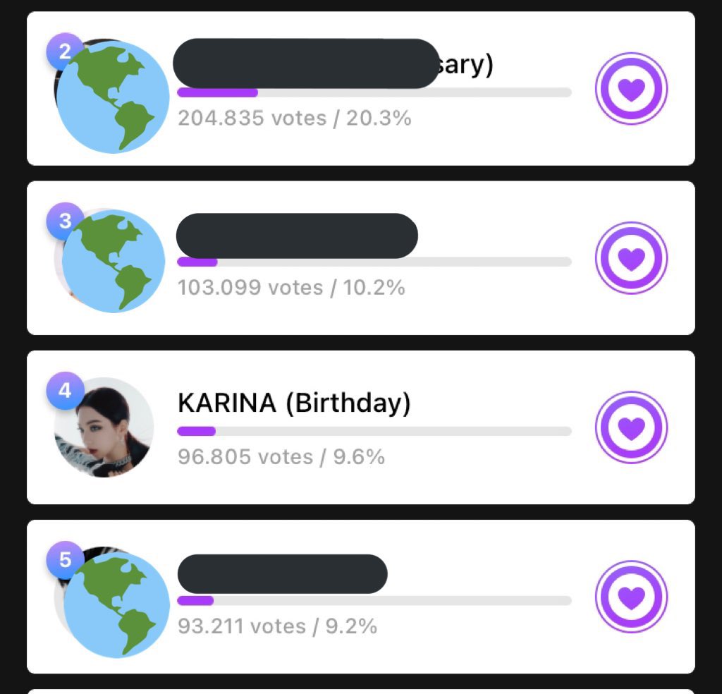 karinafess_'s tweet photo. vote -karina di mubeat yuk guys, karina peringkat 4 dikit lagi kebalap, yang dapet ads cuma peringkat 1-4 https://t.co/A4TXAu4yey