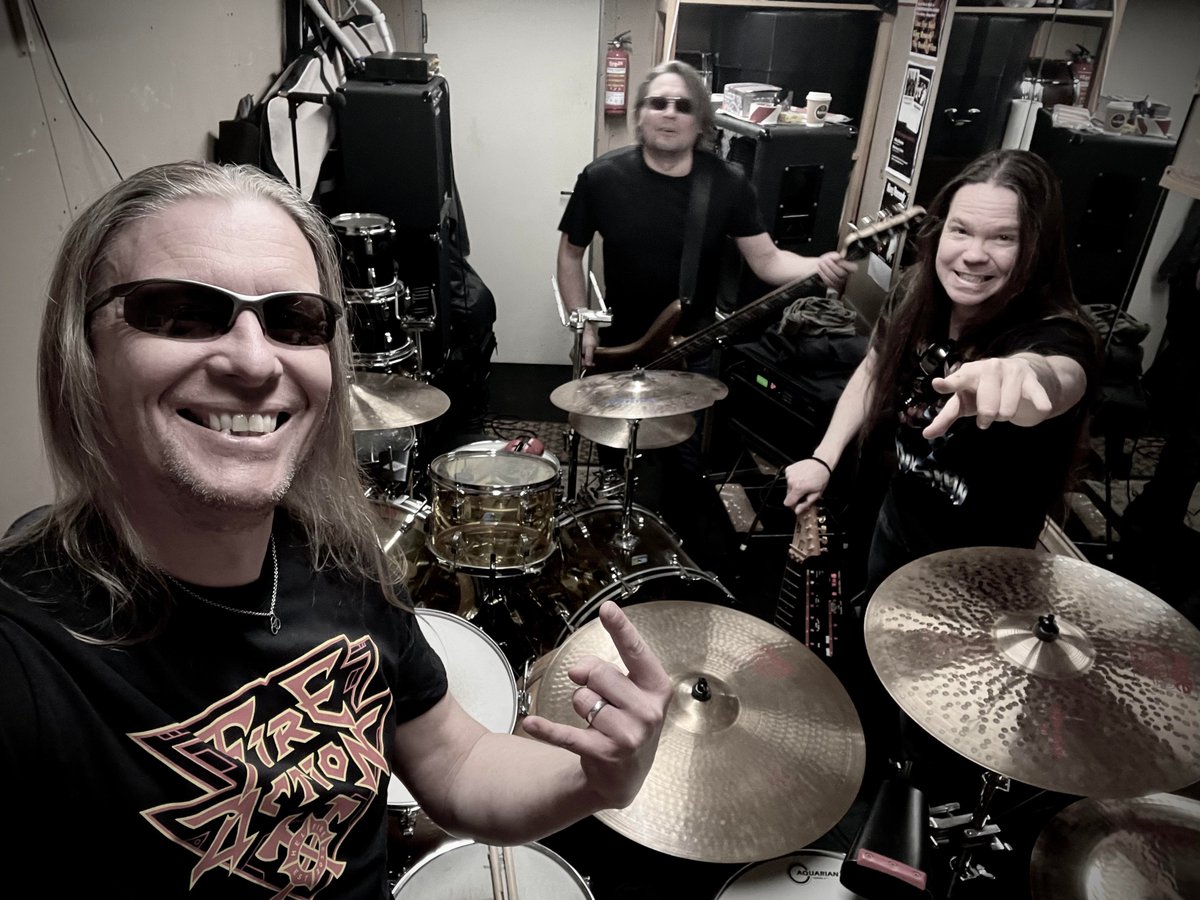 fireactionband's tweet photo. We crawled Out of The Cellar and met at the rehearsal room for the first time in almost year and a half 🤘🤘🤘

#espguitars #guitar #guitargear #metal #shredding #guitarsolo #rackgear #guitarracksystem #LudwigDrums #bass #warwick #adamp1 #peaveyelectronics #tcelectronic https://t.co/nlPt9bCsv3