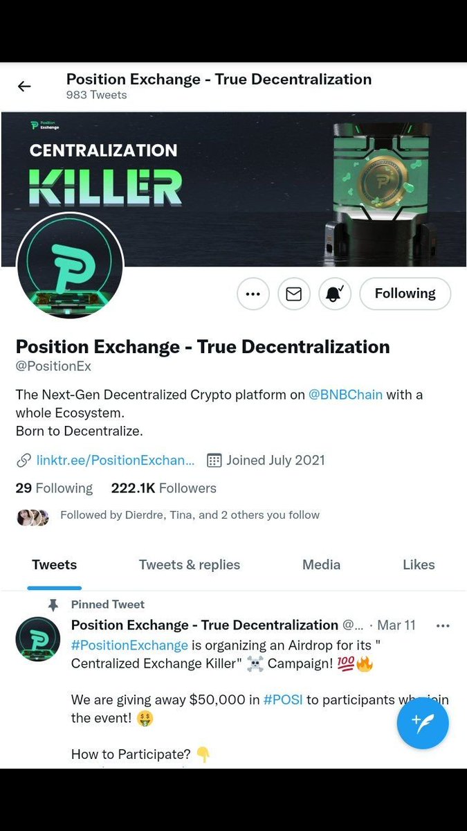 CassandraCardi7's tweet photo. I really believe that this project will really go a long way to put smile in our face. I hope this project will develop well and will be on the moon.
#PositionExchangeCentralizationKiller https://t.co/PU014KGa8H
