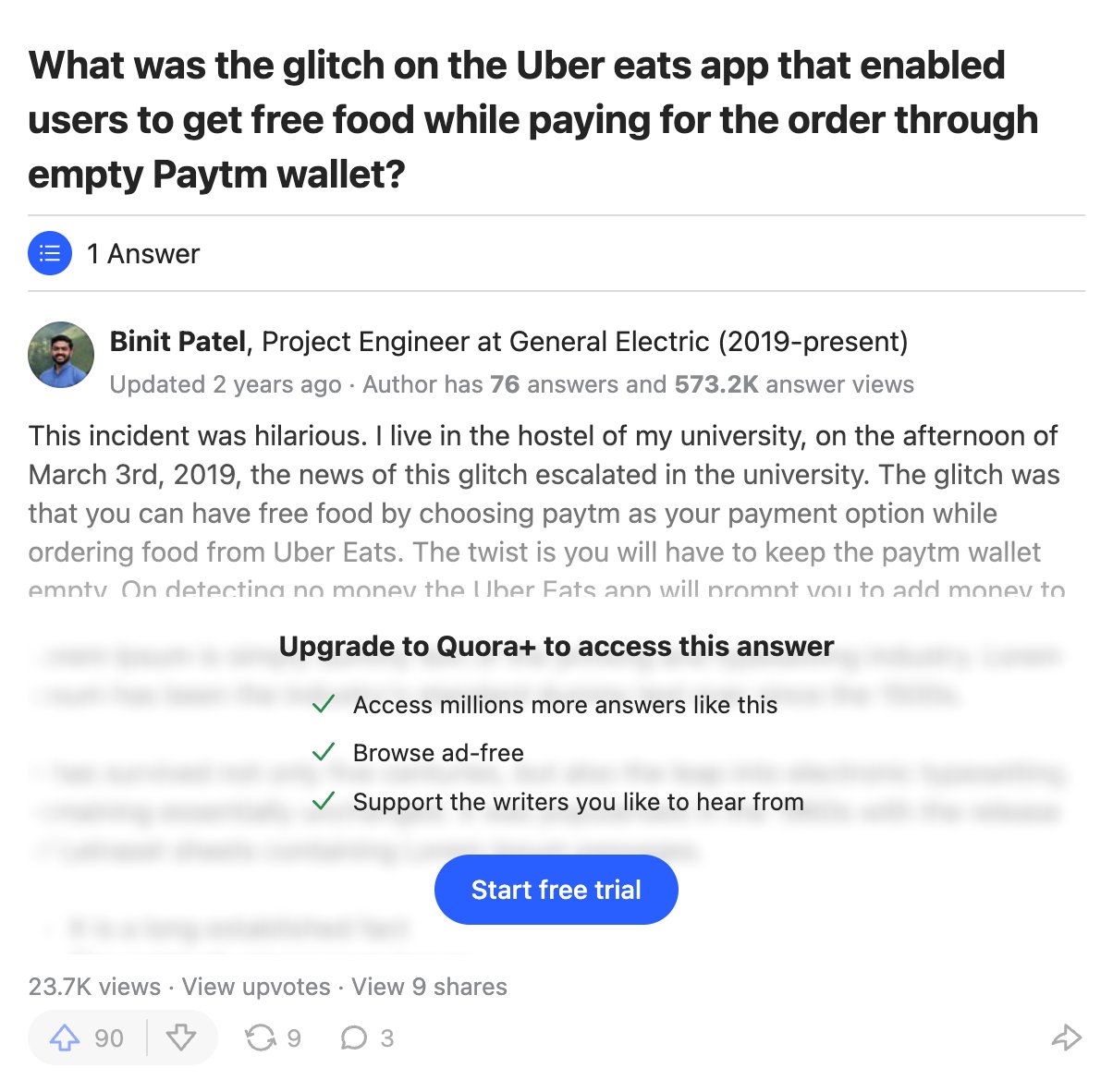 Glitch ?! What u mean glitch getur English right atleast ! Puneet ! :  r/UberEATS