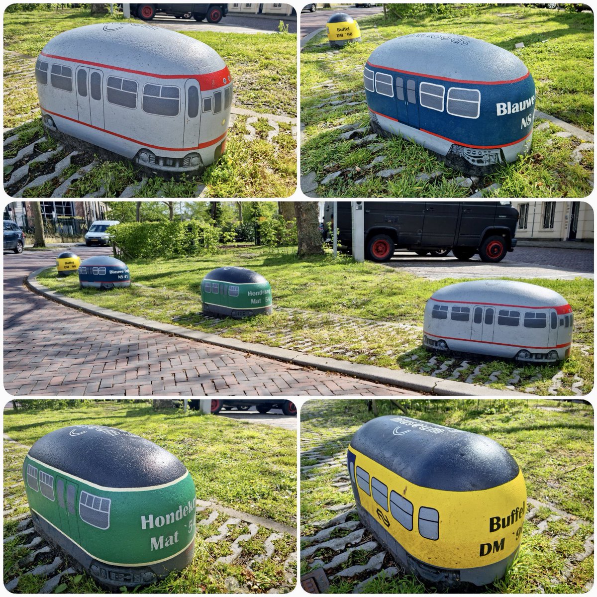 These sweet little train bollards will brighten your Sunday.
#WorldBollardAssociation