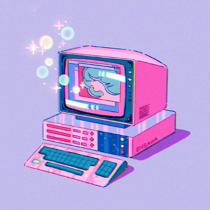 #イラスト #レトロ #80年代 #パソコン 