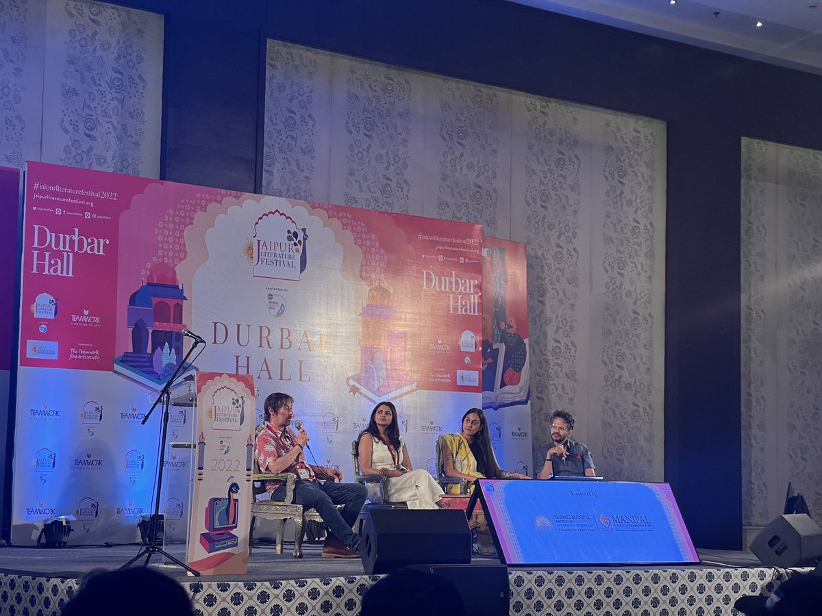 HarperCollinsIN's tweet photo. What are the origins of #fiction?
Four acclaimed writers discuss the origins of stories in this insightful panel–with #DBCPierre, @keimiller,
@karunaparikh, @aninditaghose, moderated by #ChandrahasChoudhury at @JaipurLitFest.
#JaipurLiteratureFestival2022 #HarperCollinsAtJLF https://t.co/HBswDnYiZQ