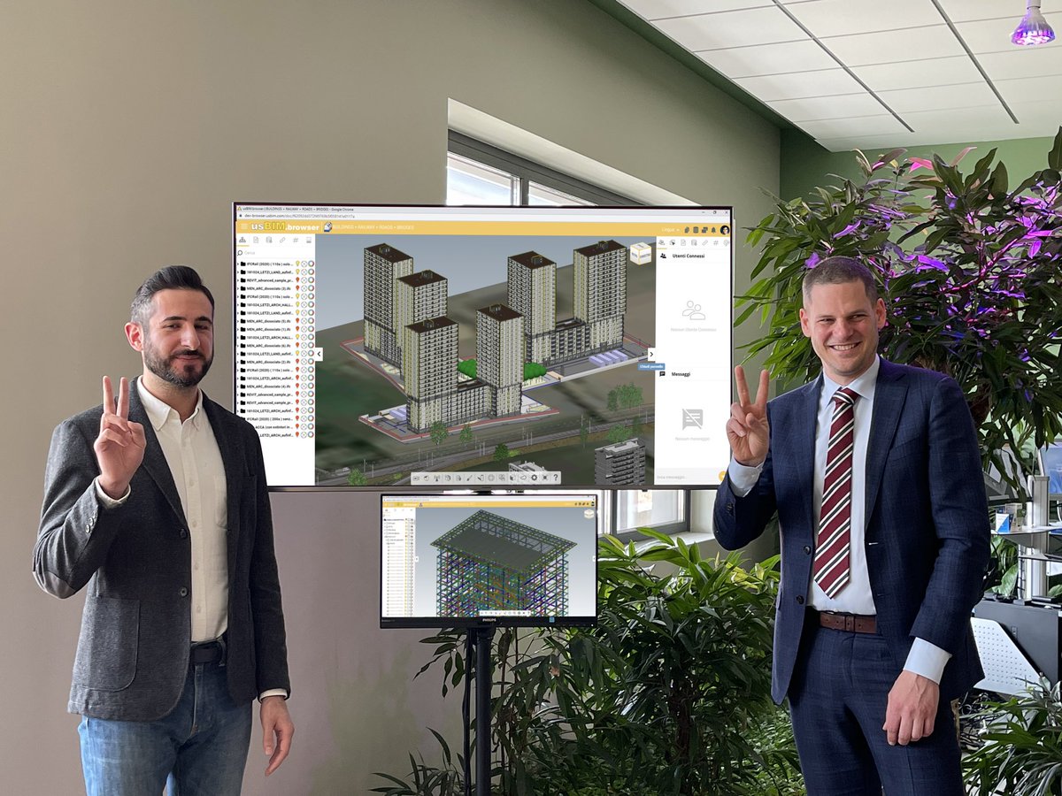 ACianciulli's tweet photo. Technically here we are! Technical meeting between @berlotti technical director at buildingSmart International and Michelangelo Cianciulli #openbim &amp; #ifc expert at ACCA software New in the buildingSMART International International Virtual Summit Spring 28th March-1st April 2022 https://t.co/TyDHzIg3km
