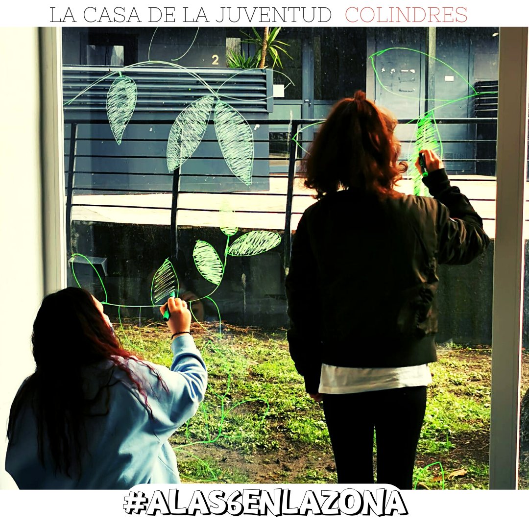SERJUCO's tweet photo. Murales en las vidrieras de la Casa de la juventud.
Durante la semana pasada hemos estado ambientado diferentes espacios con los chicas y chicas.....

🟢🟡🟢✔

#colindres #juventud #cantabria #juventud #art #mural #arte #murales #youthwork #youth #casadelajuventud https://t.co/HLLXrcgVJB