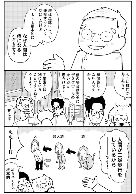 痔は人間が二足歩行をした時から運命づけられているので、恥ずかしいことじゃないです。製薬会社の調査では3人に1人が痔の症状を実感していて、アメリカの病院の調査では86%の人に内痔核があったと報告されています。
しれっとした顔してみんな痔なのよ! 