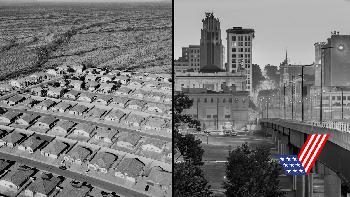 TheEconomist's tweet image. What makes American cities boom and bust?  On “Checks and Balance”:
- @S_Rabinovitch compares two places on divergent paths
- We find out about a city that turned its fortunes around
- @REVITALIZEorDIE on how he’s trying to fix his hometown  econ.st/3I4nRYq