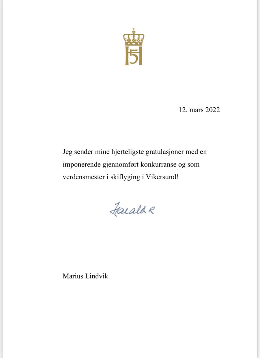 clabban's tweet photo. Glemte å sende deg denne @MariusLindvik, og takk for nok et historisk øyeblikk🙏 https://t.co/5YghMDwfCt