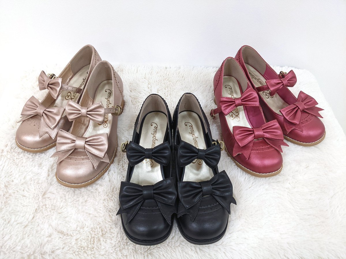 メタモルフォーゼ リボンストラップシューズ LL 黒 メタモルフォーゼ