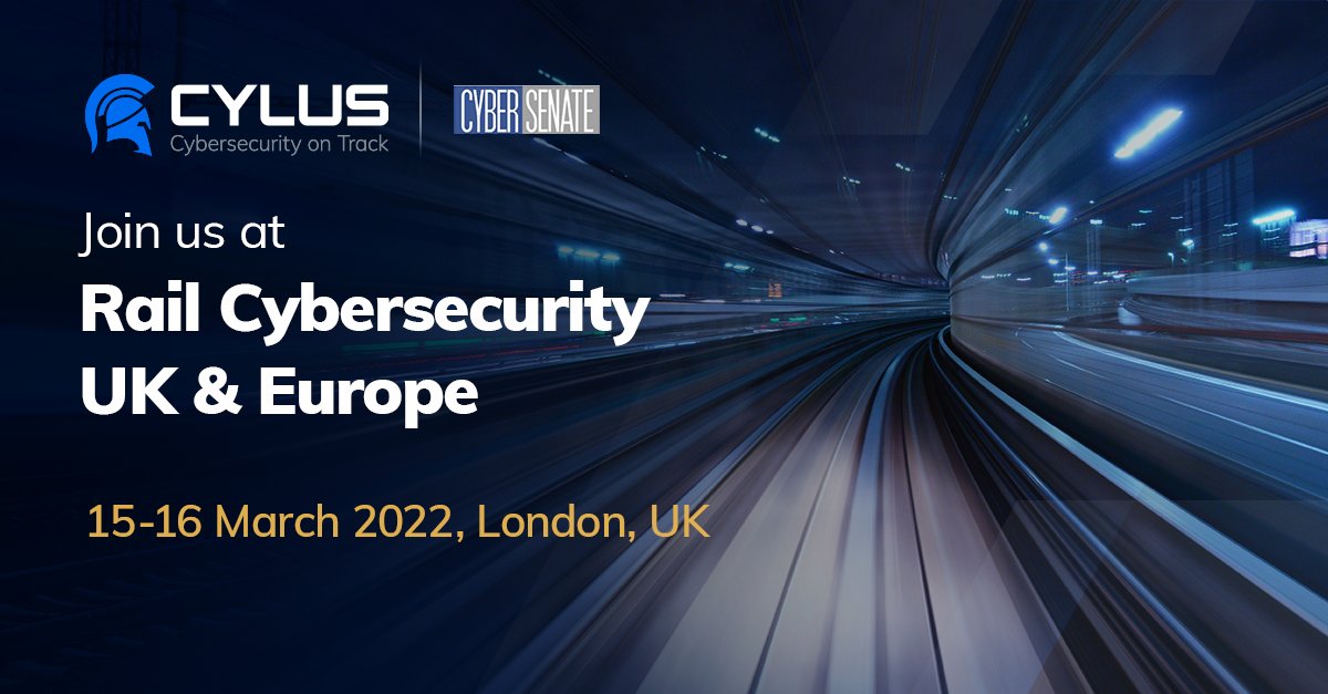 Cylus_Security's tweet photo. We’re excited to exhibit at our first in-person event for 2022 - Annual Rail Cybersecurity UK and Europe @CyberSenate
Learn how our solution has already helped multiple companies globally stop #cyberattacks against their #railnetworks
https://t.co/QZ3AVSTkDg #railcybersecurity https://t.co/0VttQqY3f7