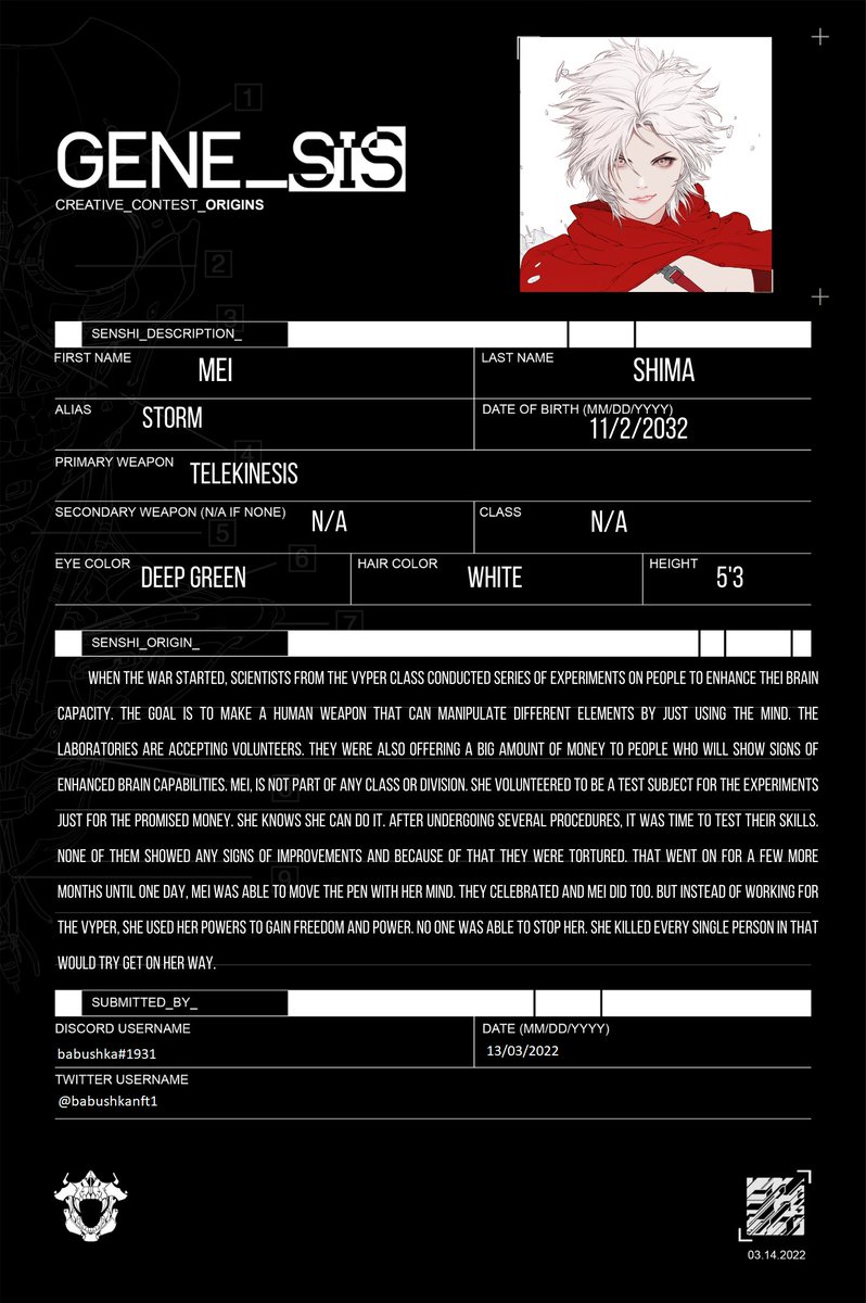 babushka#1931
#GENE_SIS <a href="/GENESIS_SENSHI/">The Girls of Armament Redirect</a>