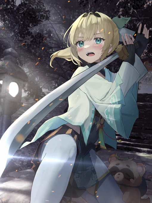 ぽこべぇはかざまが守るでござる…!
#いろはにも絵を 