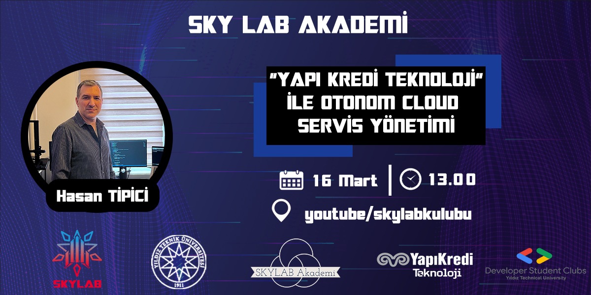 DscYtu's tweet photo. Akran öğrenmesini benimsemiş  Yıldız Teknik Üniversitesindeki Bilgisayar Bilimleri Kulübü ve Bankacılıkta Teknoloji alanında önde Gelen YapıKredi Teknoloji olarak ortak yaptığı "Otonom Cloud Servis Yönetimleri" workshopunu sizlere duyurmaktan onur duyarız :) https://t.co/levOZWBXzP