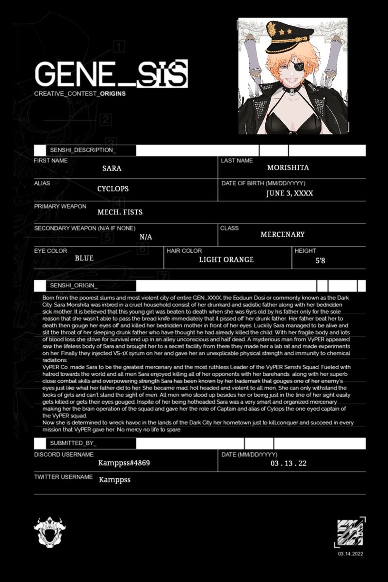 <a href="/GENESIS_SENSHI/">The Girls of Armament Redirect</a> 
#GENE_SIS
Discord ID: <a href="/Kamppss/">Kamppss</a>#4869